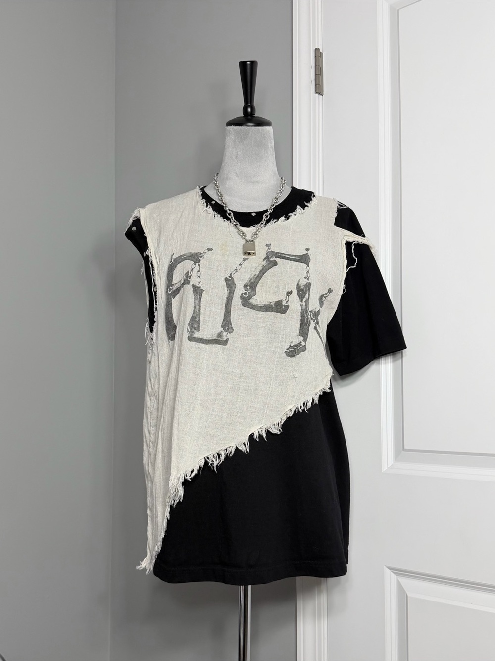 Japanese Archive UNFINISHED Shinya Tabuchi Distressed Layered Gauze Shirt